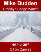 Brooklyn Bridge Winter by Mike Budden